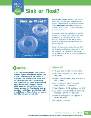 Sink or Float? Sink or Float? - Delta Education