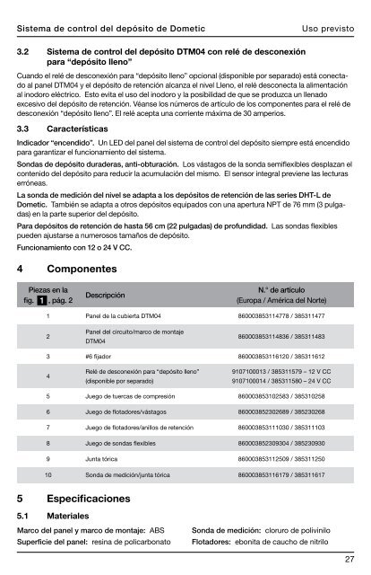 600346029 DTM04 Dometic tank monitor system manual