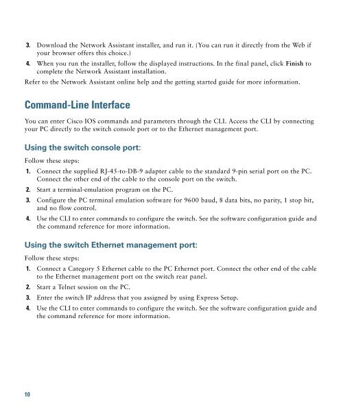 Catalyst 3560-E Switch Getting Started Guide - Cisco