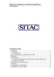 Regler för certifiering av brunnsborrningsföretag - Sitac