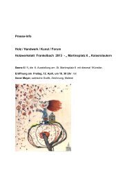 Presse-Info Holz / Handwerk / Kunst / Forum Holzwerkstatt ...