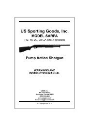 US Sporting Goods, Inc. MODEL SARPA