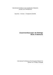 Zusammenfassungen der Beiträge Book of Abstracts - DaF Netzwerk