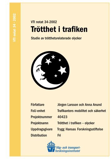 TrÃ¶tthet i trafiken - VTI