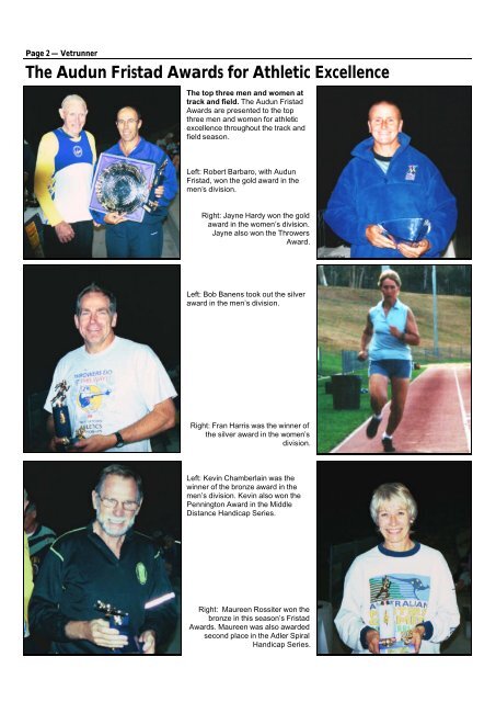 May, 2003 - ACT Veterans Athletics Club