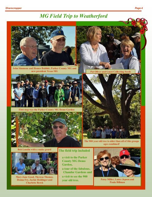 december 2010 issue - Tarrant County Master Gardener Association