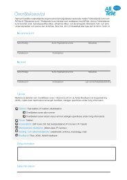 ÃverlÃ¥telseblankett - FÃ¶retag - AllTele