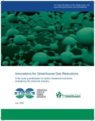 Innovations for Greenhouse Gas Reductions - American Chemistry ...