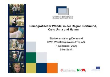 Demografischer Wandel in der Region Dortmund, Kreis Unna und ...