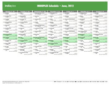 INDIEPLEX Schedule - June, 2012 - Starz