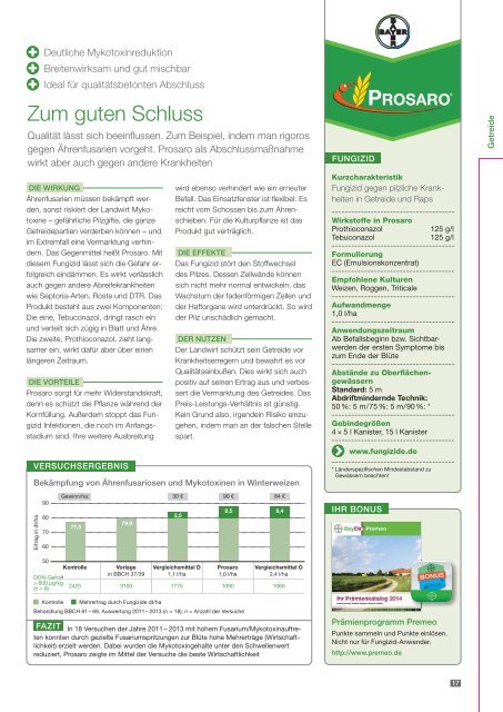 Agrar Berater Frühjahr 2014 - Bayer CropScience Deutschland GmbH