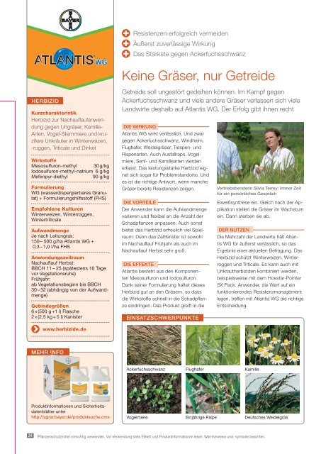 Agrar Berater Frühjahr 2014 - Bayer CropScience Deutschland GmbH