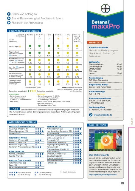 Agrar Berater Frühjahr 2014 - Bayer CropScience Deutschland GmbH