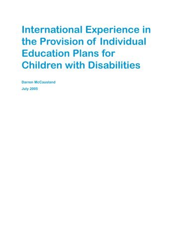 (IEP) Report - PDF Format - The National Disability Authority