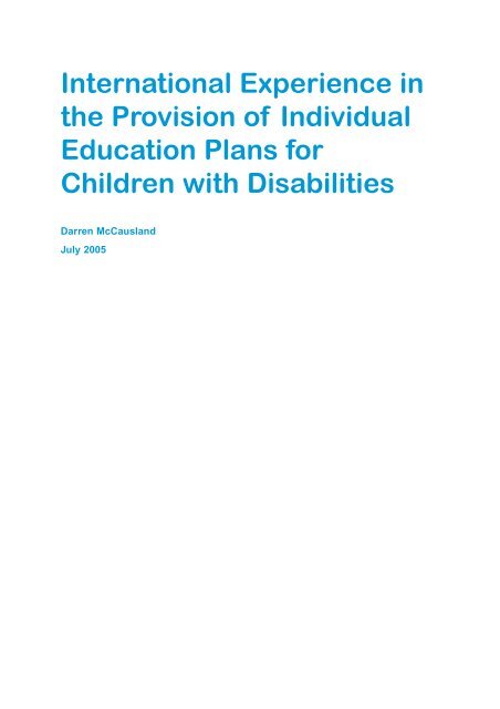 IEP) Report - PDF Format - The National Disability Authority