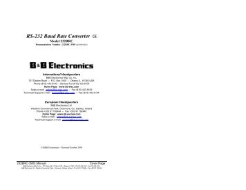 232BRC - Manual - RS-232 Baud Rate Converter - Delmation