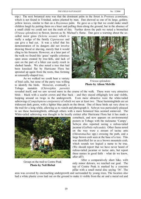 Vol 2 - The Trinidad and Tobago Field Naturalists' Club
