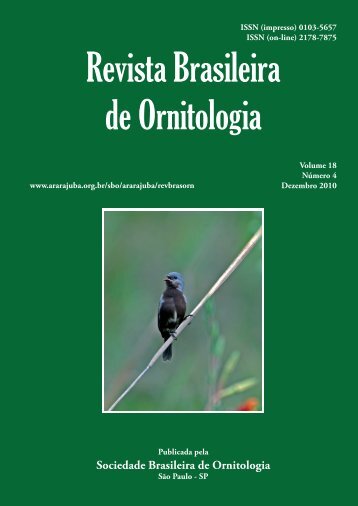 Capa 18(4) - fechada.indd - Sociedade Brasileira de Ornitologia