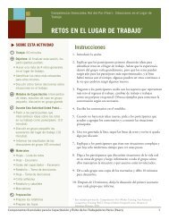 RETOS EN EL LUGAR DE TRABAJO*