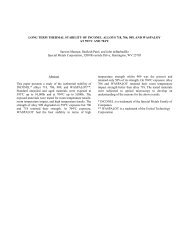 LONG TERM THERMAL STABILITY OF INCONEL ALLOYS 718, 706 ...