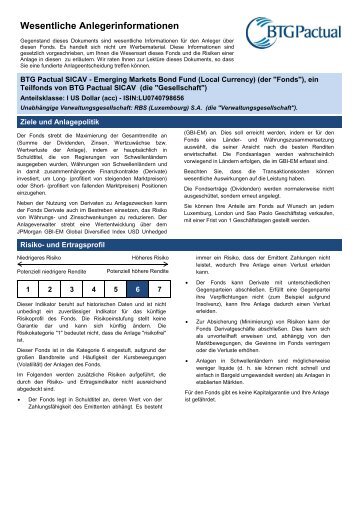 Key Investor Information: LU0740798656 - Carnegie Fund Services