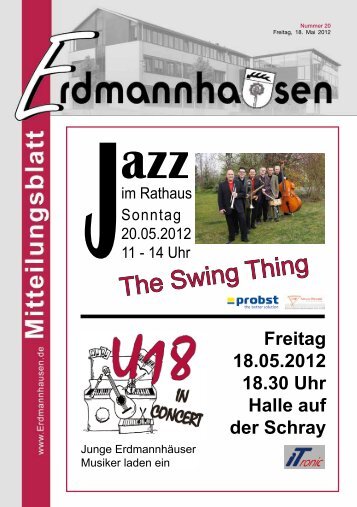 Freitag 18.05.2012 18.30 Uhr Halle auf der Schray - Gemeinde ...