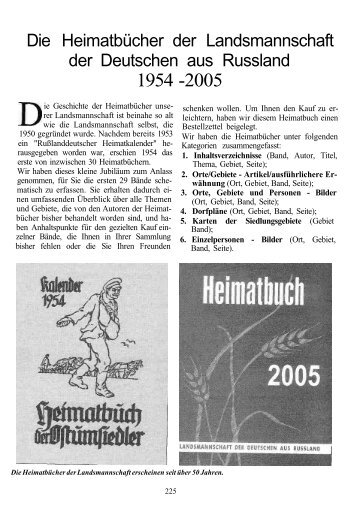 Heimatbuch 1954 - Geschichte der Wolgadeutschen