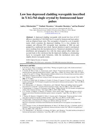 Low loss depressed cladding waveguide - Aston University ...