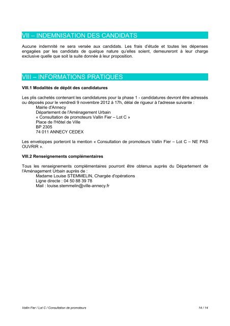 ECOQUARTIER VALLIN FIER LOT C CONSULTATION DE ... - Annecy