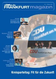 Nr.1 Februar 2004 - CDU-Kreisverband Frankfurt am Main