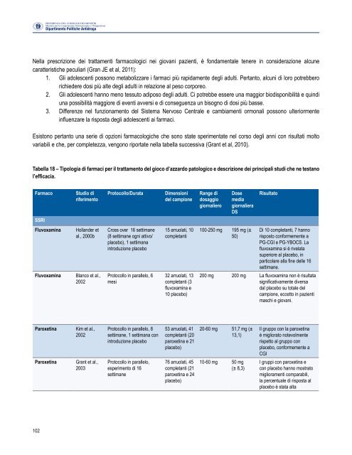 Gambling - manuale per i dipartimenti delle dipendenze - CesDop