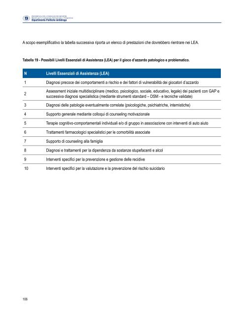 Gambling - manuale per i dipartimenti delle dipendenze - CesDop