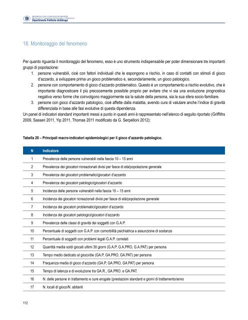 Gambling - manuale per i dipartimenti delle dipendenze - CesDop