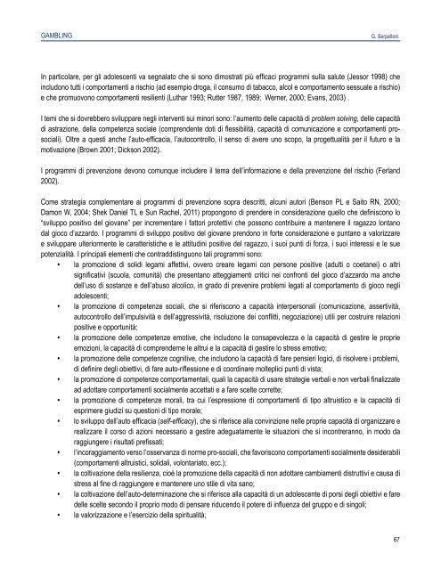 Gambling - manuale per i dipartimenti delle dipendenze - CesDop