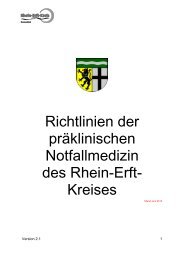 Richtlinien der präklinischen Notfallmedizin REK ... - Rhein-Erft-Kreis