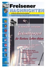 Freisener NACHRICHTEN - Gemeinde Freisen