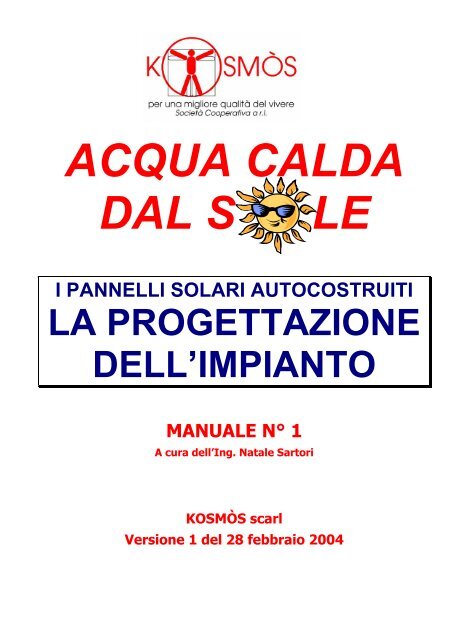 I pannelli solari autocostruiti. La progettazione dell'impianto