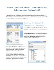 How to Create and Share a CommuniGate Pro Calendar ... - Jaars
