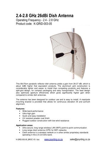 2.4-2.8 GHz 26dBi Dish Antenna - Titan Wireless