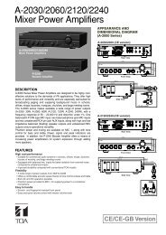 A-2030/2060/2120/2240 Mixer Power Amplifiers