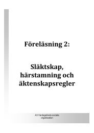 FÃ¶relÃ¤sning 2: SlÃ¤ktskap, hÃ¤rstamning och Ã¤ktenskapsregler