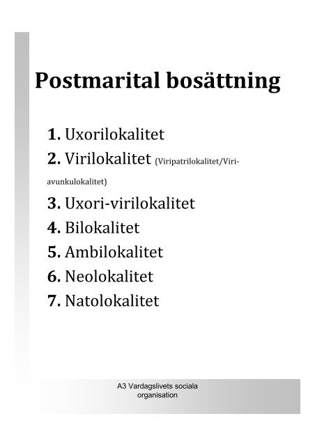 FÃ¶relÃ¤sning 2: SlÃ¤ktskap, hÃ¤rstamning och Ã¤ktenskapsregler