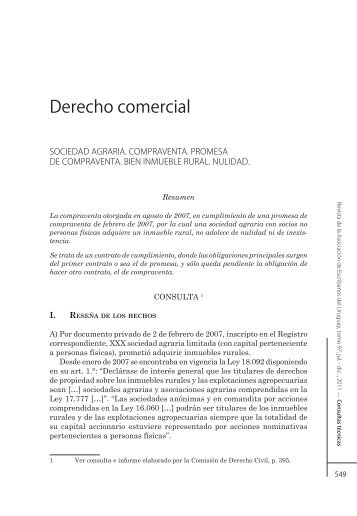 Derecho comercial - AsociaciÃ³n de Escribanos del Uruguay