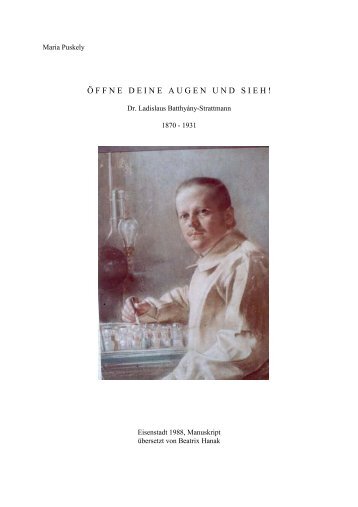 Maria Puskely: Ã–ffne Deine Augen und sieh! - Dr. Ladislaus ...