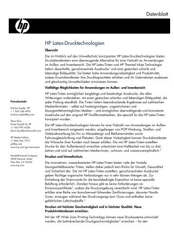 HP Latex-Drucktechnologien