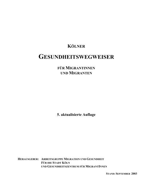 kölner gesundheitswegweiser - Gesundheit.nrw