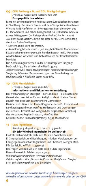 CDU-Sommer 2013