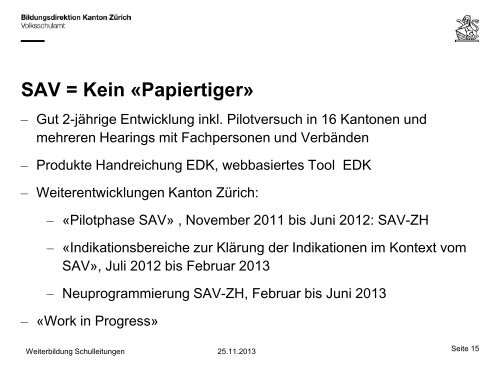 2 Standardisiertes Abklärungsverfahren (SAV) (PDF ... - Volksschulamt