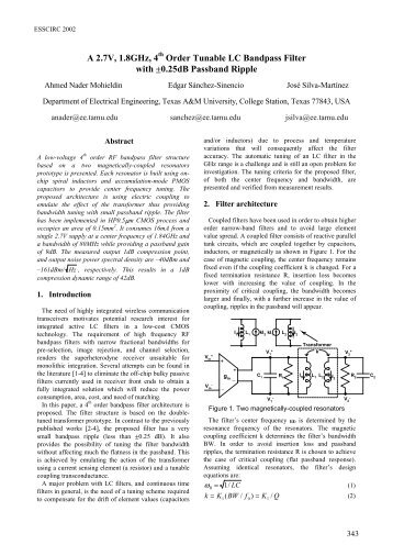 A 2.7V, 1.8GHz, 4 Order Tunable LC Bandpass ... - ResearchGate