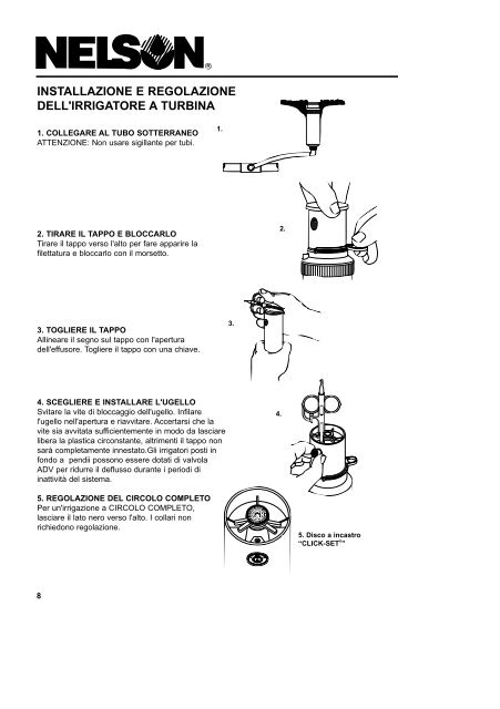 installazione e regolazione dell'irrigatore a turbina - Irrigarden